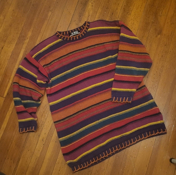 Vintage Dresses & Skirts - Vintage Striped Sweater Dress